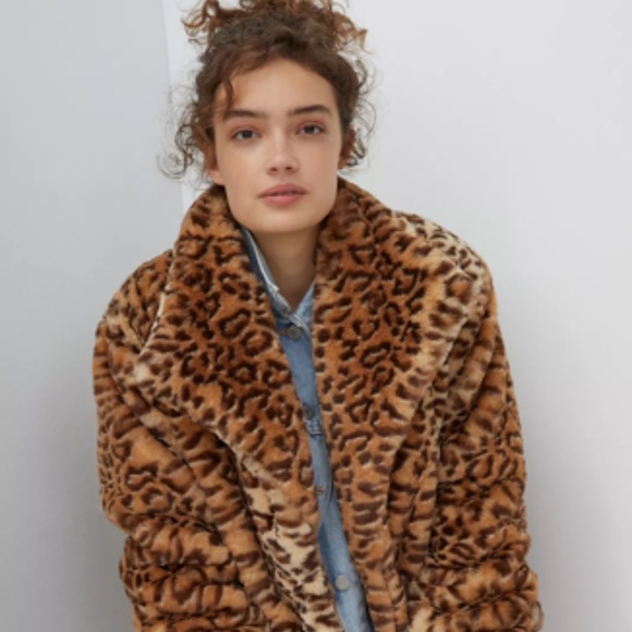 Anthropologie Leopard Faux Fur Jacket Size XS - Picture 1 of 7